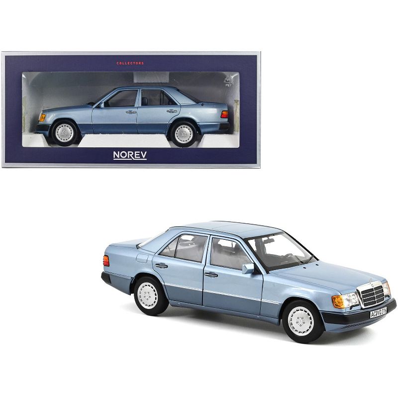 1990 Mercedes-Benz 230 E Light Blue Metallic 1/18 Diecast Model Car by Norev, 1 of 4