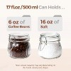 17oz glass minimalist kitchen jars with lids, suitable for jarring food, pickles, spices, 6-pack - 3 of 4