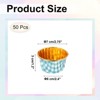 Unique Bargains Round-Grid Greaseproof Single-sided Aluminum Foil Cupcake Liners 50 Pcs - 2 of 4