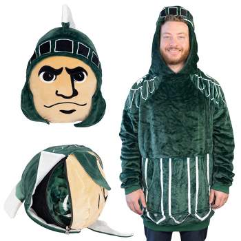 Michigan State University Sparty Snugible Blanket Hoodie & Pillow