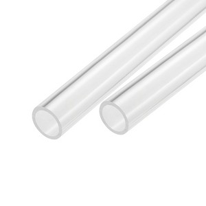 Unique Bargains Lamp Lantern Water Cooling System Acrylic Round Pipes Clear 2 Pcs 14" - 1 of 4