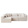NicBex Couches for Living Room Modular L-Shaped Sectional Sofa Luxury Floor Couch Chenille Fabric Upholstered Sofa, 5 PC Free Combination - 3 of 4