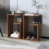 NicBex  High 3-Tier Nightstand, Modern Night Stand  Frame with Open Shelves, Bedside Table for Bedroom - 3 of 4