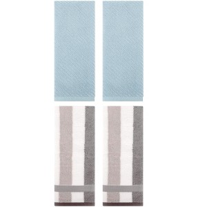 REGALWOVEN 4 Pcs Cotton Soft Comfortable Absorbent Striped Hand Towel - 1 of 4