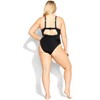 Women's Plus Size Sexy Plunge 1 Piece - black | FOX & ROYAL - 2 of 4