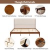 Full Size Platform Bed with Upholstered High Headboard - 4 of 4