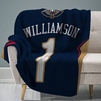 NBA New Orleans Pelicans Zion Williamson 60" X 80" Raschel Plush Super Soft Jersey Throw Blanket