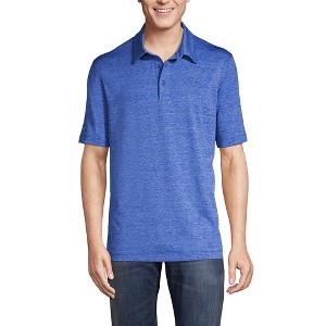 Lands' End Lands' End Men's Short Sleeve Space Dye Polo Shirt - 1 of 4