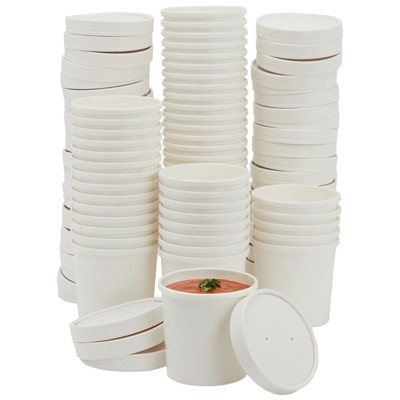 Juvale 50 Pack To Go Soup Cup Take Out Containers With Lids 12 Oz ...