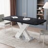 NicBex Dining Table for 4 Kitchen Table Modern Rectangle Dining Table with Metal Base for Kitchen and Dining Room - 2 of 4