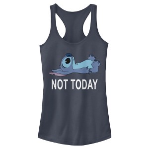Juniors Womens Lilo & Stitch Not Today Racerback Tank Top - 1 of 4