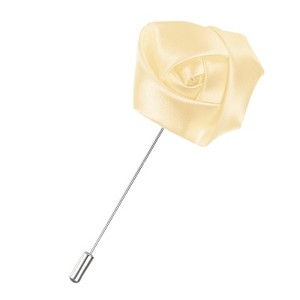 Unique Bargains Wedding Groom Boutonnieres Rose Flower Lapel Pins for Men 1 Pc - 1 of 4