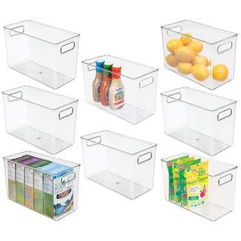 YIHONG Clear Pantry Storage Organizer Bins, 10 Pack Plastic Food Storage  Bins with Handle for Kitchen,Refrigerator, Freezer,Cabinet Organization and  Storage