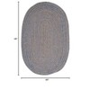 Colonial Mills Softex Check Area Rug - Blue Ice Check 4' round - 2 of 2