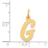 Black Bow Jewelry 14k Yellow Gold, Madison Collection, Medium Script Initial Pendant A-W - 4 of 4