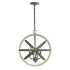 Capital Lighting Bluffton 4 - Light Pendant in  Iron/Wood - 4 of 4