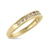 14K Yellow Gold Plated Silver 1/2 Cttw Champagne Diamond 11 Stone Band Ring - 2 of 4