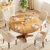 Round Dining Table for 4,Farmhouse Circle Kitchen Table for Dining Room(Table Only) - 4 of 4
