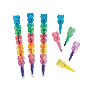 Fun Express Easter Bunny Stacking Point Crayons - 12 Pc. - 1 of 1