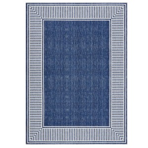 Modern Washable Geometric Bordered Area Rugs, Soft Non Slip Dinning Room Carpet for Bedroom Living Room - 1 of 4