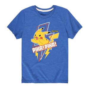 Boys' - Pokémon - Pikachu Lightning Bolt Short Sleeve Graphic T-Shirt - 1 of 4