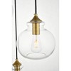 Elegant Lighting Destry 3 Lights Chrome Pendant With Clear Glass - 4 of 4