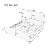 KTMBDW Full/Queen/King Size Upholstered Bed Frame, 51" High Wingback Headboard, Strong Wooden Slats, No Box Spring Needed, Easy Assembly - 3 of 4