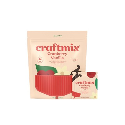 Craftmix 12 Pack Cranberry Vanilla Cocktail / Mocktail Mixer - Makes 12 Drinks