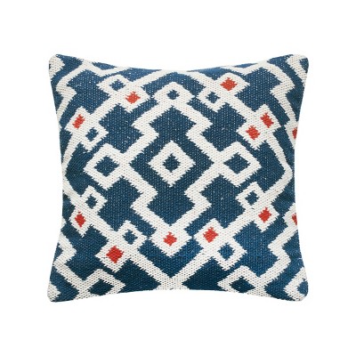 carol & frank 20" x 20" Reggie Indigo Easter Woven Throw Pillow