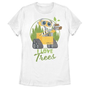 Women's Wall-E I Love Trees T-Shirt - 1 of 4