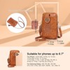 FATMOON Small Crossbody Bags for Women, Lightweight Vegan Leather Cell Phone Purse, Cute Purses with Tassels - 3 of 4
