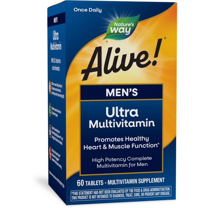 Nature&#39;s Way Alive! Men&#39;s Ultra Multivitamin Tablets - 60ct, 1 of 11