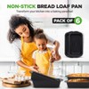 NutriChef 6-Piece Non-Stick Loaf Pan Set - Easy Grip Handles, Black Carbon Steel - image 2 of 4