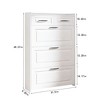 Resenkos Yardi Yard Shoe Cabinet with 3-Door and 2 Drawers, Large Space for Storage, Versatile Storage Cabinet for Indoor, White - 2 of 4