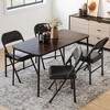 2 Pack Folding Chairs with Padded Cushions, Padded Foldable Chair Hold Up to 350 Pounds, Portable Grey Folding Chair Suitable - 4 of 4