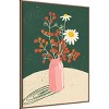 32"x42" Vase Floral by Incado Framed Canvas Wall Art Print Bronze - Amanti Art: Modern Style, Lithograph, Polystyrene Frame - 2 of 4