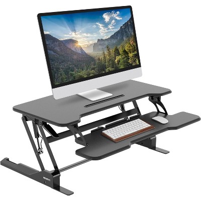 Mount It Standing Desk Converter with 38 Desktop Black