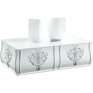 Creative Scents Vintage White Rectangle Tissue Box - 1 of 4