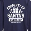 Boys' - Instant Message - Property Of Santas Workshop Christmas Long Sleeve Graphic T-Shirt - 2 of 4