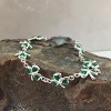 Slickblue Women's Sterling Silver Shamrock Charm Bracelet, Enamel Green Clover, Irish Style, Silver, 8 Inch - 2 of 4