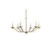 Elegant Lighting Trey 36 inch pendant in brass - 3 of 4