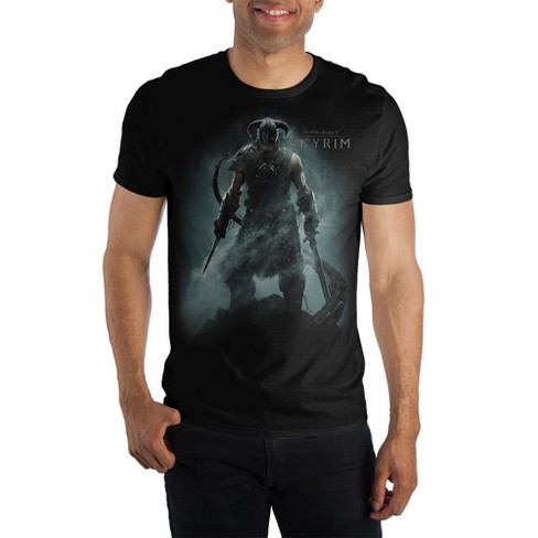 Utilgængelig manuskript selvmord The Elder Scrolls V: Skyrim Men's Black T-shirt Tee Shirt-6xl : Target