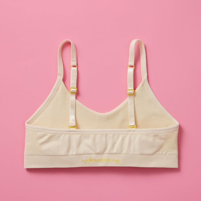 Yellowberry High-Quality Girls Bra Wire-Free Double-Layered Seamless Strappy Back and Ideal for First Bra & Everyday Wear, 2 of 5