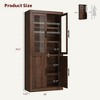 71" Tall Kitchen Pantry, Pantry Storage Cabinet with 4 Doors, Adjustable Shelves, Large Storage Space for Dining, Living Room - 2 of 4