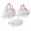 Unique Bargains Women's Durable Cosmetic Bag Purple 3 Pcs - 2 of 4