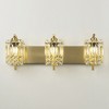 Rennnsan Havora 25" Hardwired 3 -Light Crystal Dimmable Contemporary Dimmable Vanity Light in Black & Brass & Chrome - 2 of 4