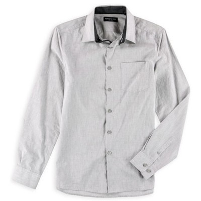 Kenneth Cole Mens Chambray Button Up Shirt