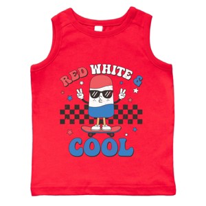 The Juniper Shop Red White and Cool Popsicle Toddler Tank - 1 of 4