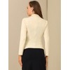 Allegra K Women's Elegant Work Office Lapel Collar Button Down Regular Fit Suit Blazer - 4 of 4