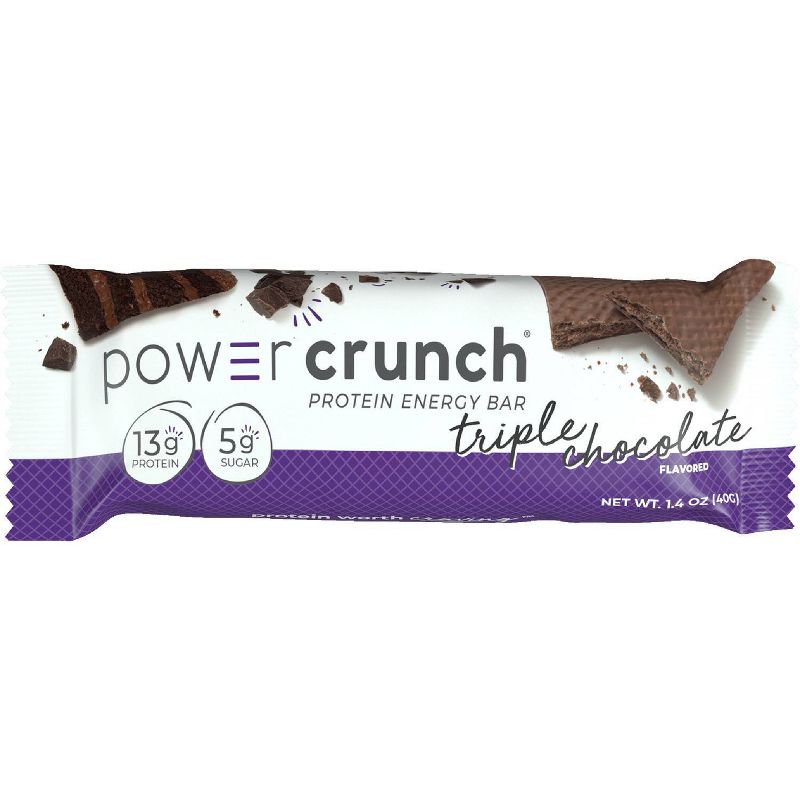 Power Crunch Wafer 13g Protein Energy Bar - Triple Chocolate - 5pk, 3 of 8